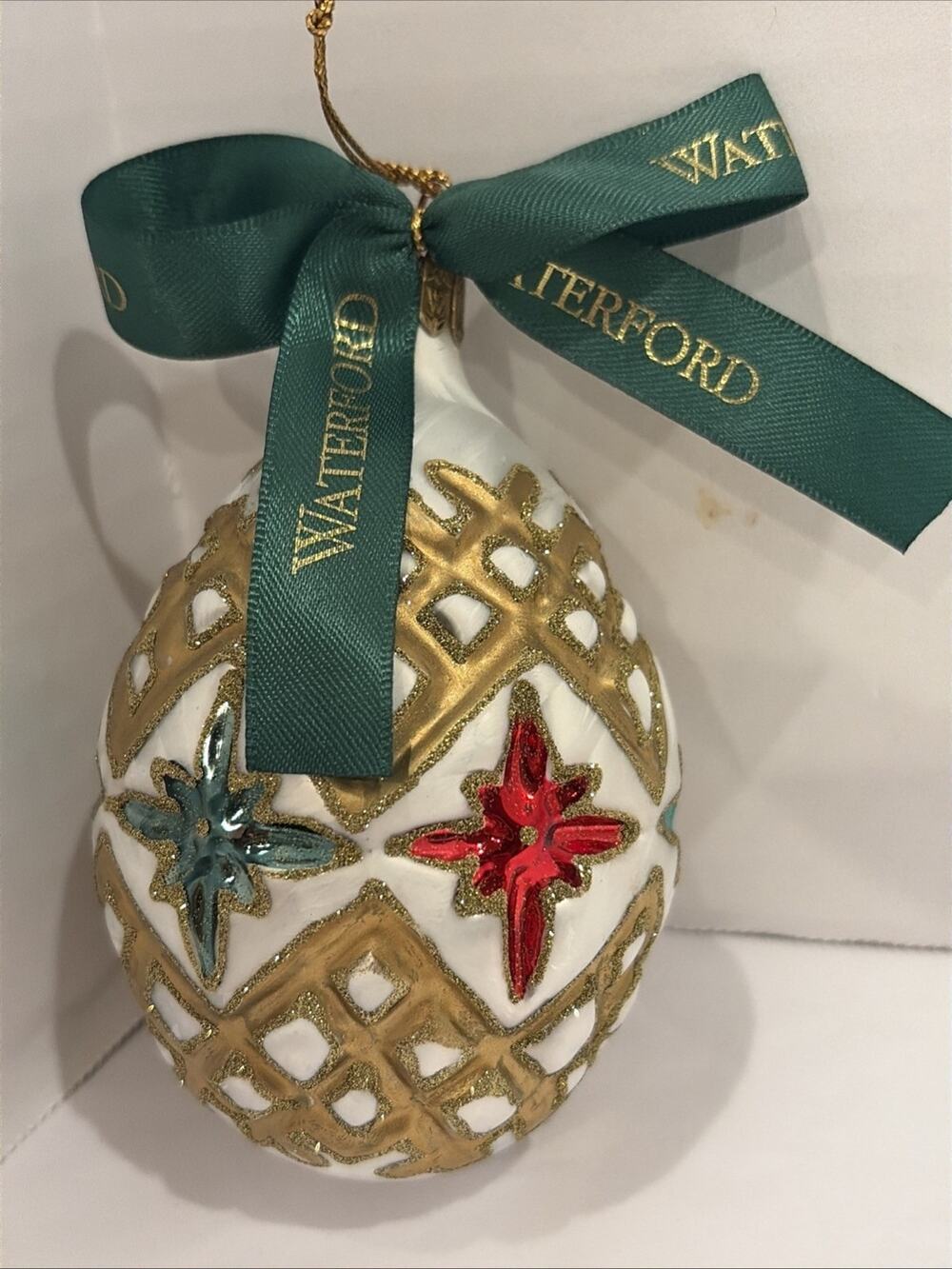 Waterford Ornanent Holiday Heirlooms Exclusive Christmas 4" Stars Gold Detailed